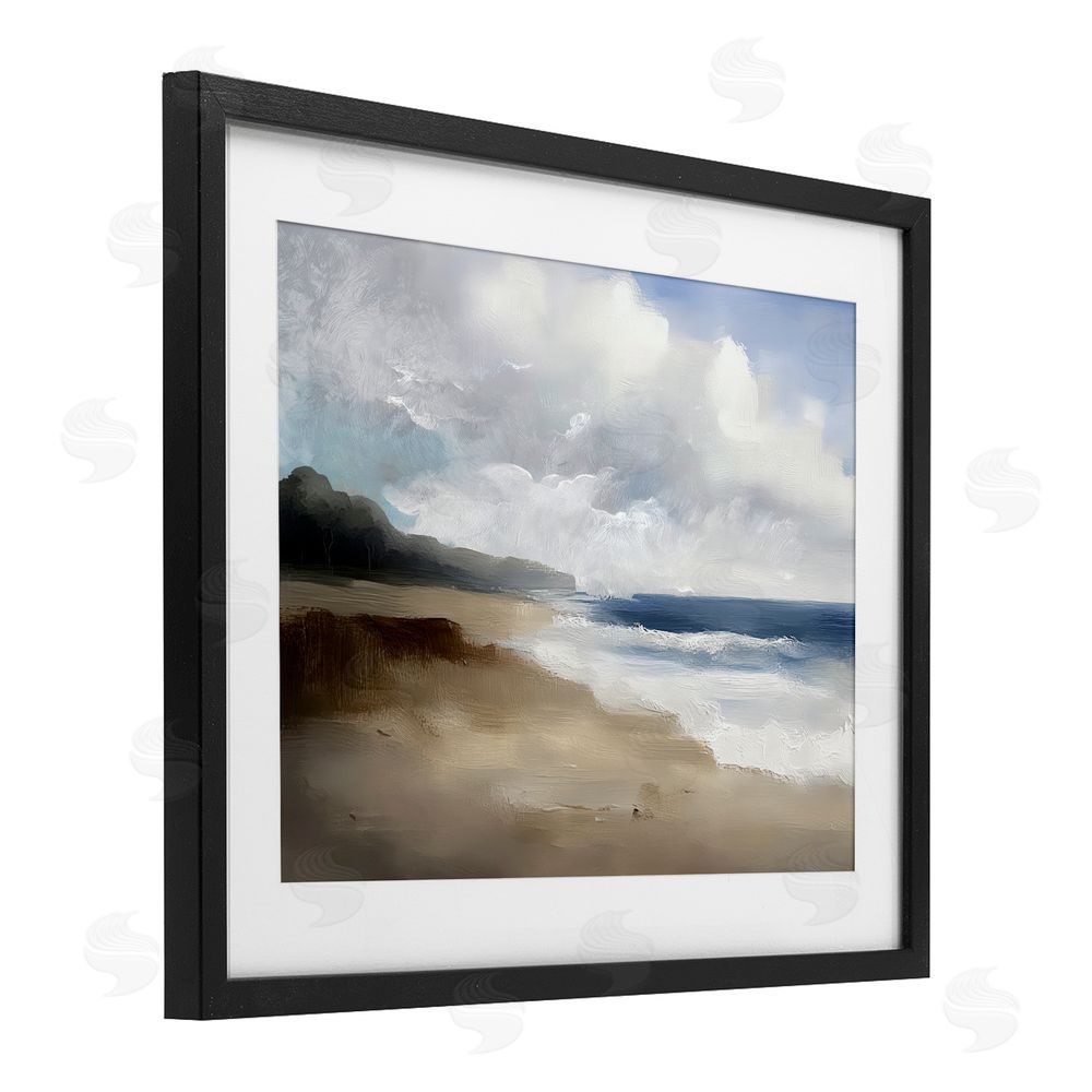 Annabelle Hall Sea Of Sighs Landscape Black Framed Print Under Glass Art