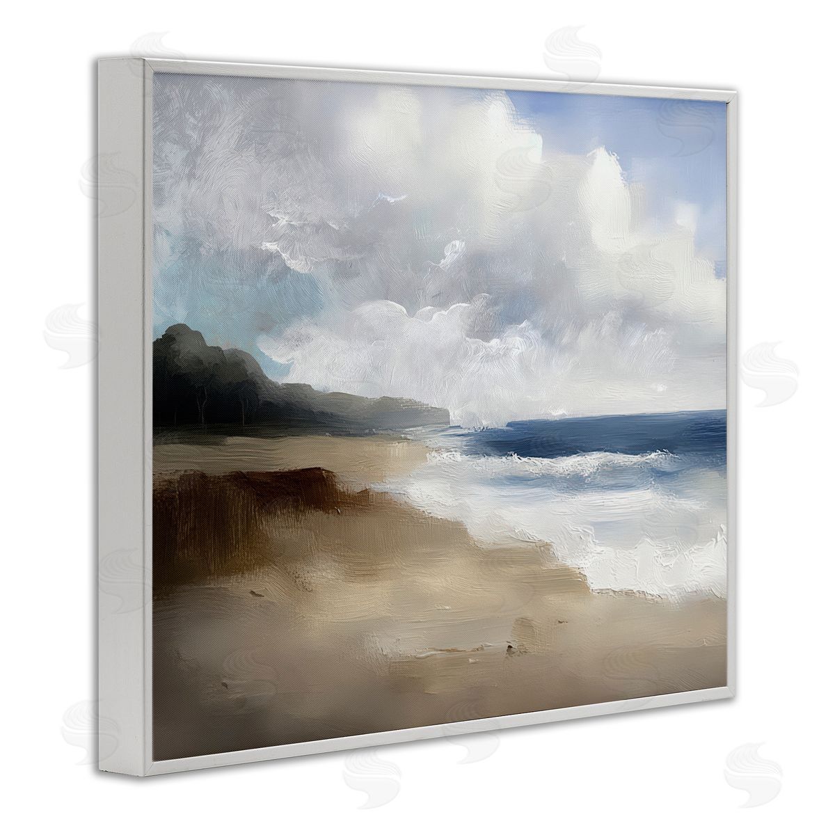 Annabelle Hall Sea Of Sighs Landscape White Frame Giclee Art Print