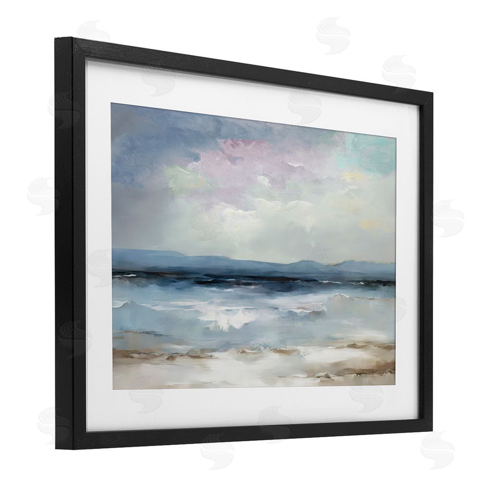 Annabelle Hall Coastal Sea Of Sighs Black Framed Print Under Glass Art