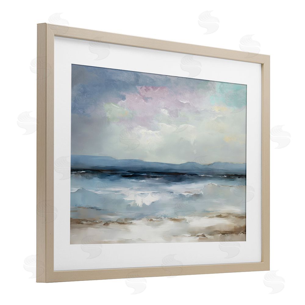 Annabelle Hall Coastal Sea Of Sighs Birch Framed Print Under Glass Art