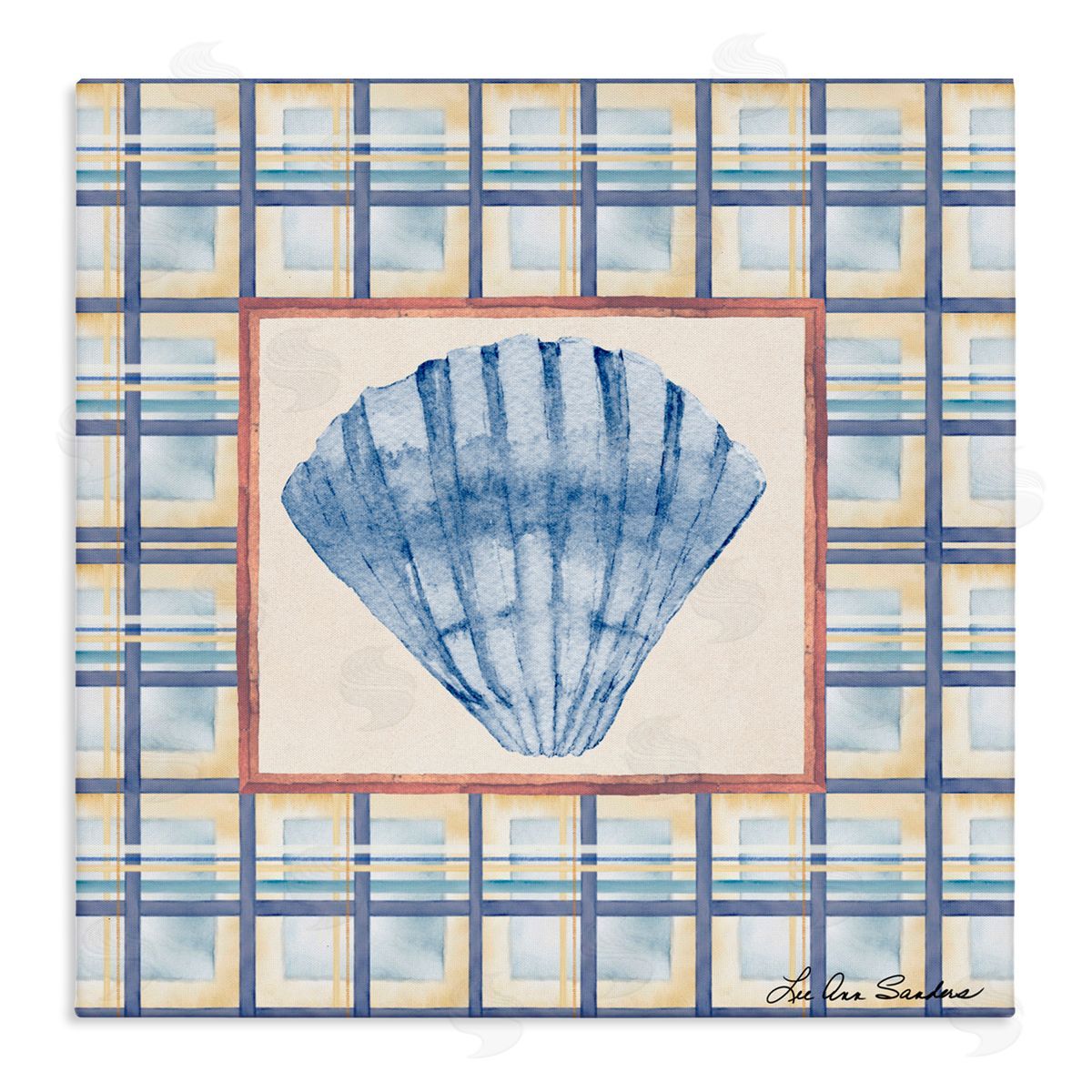 Lee Ann Sanders Clam Shell Treasure Canvas Wall Art Print
