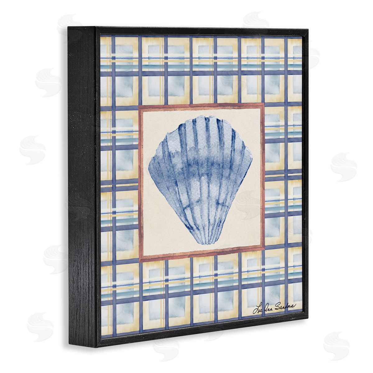 Lee Ann Sanders Clam Shell Treasure Black Framed Giclee Art Print