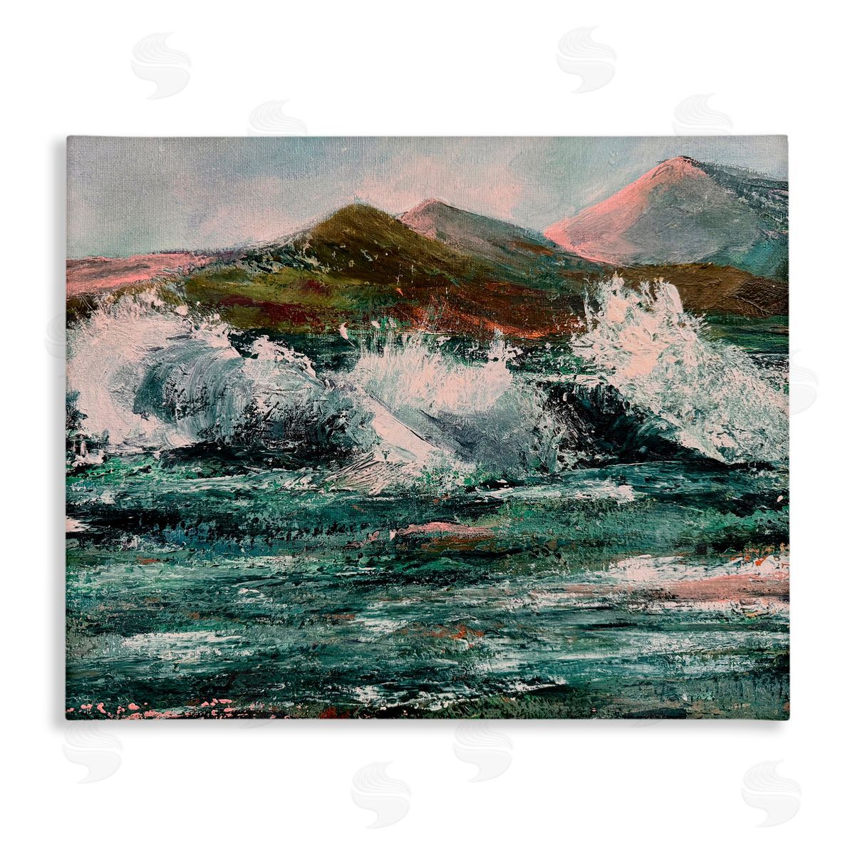 Patricia Reynolds Wild Coast with Turbulent Waves Canvas Wall Art Print
