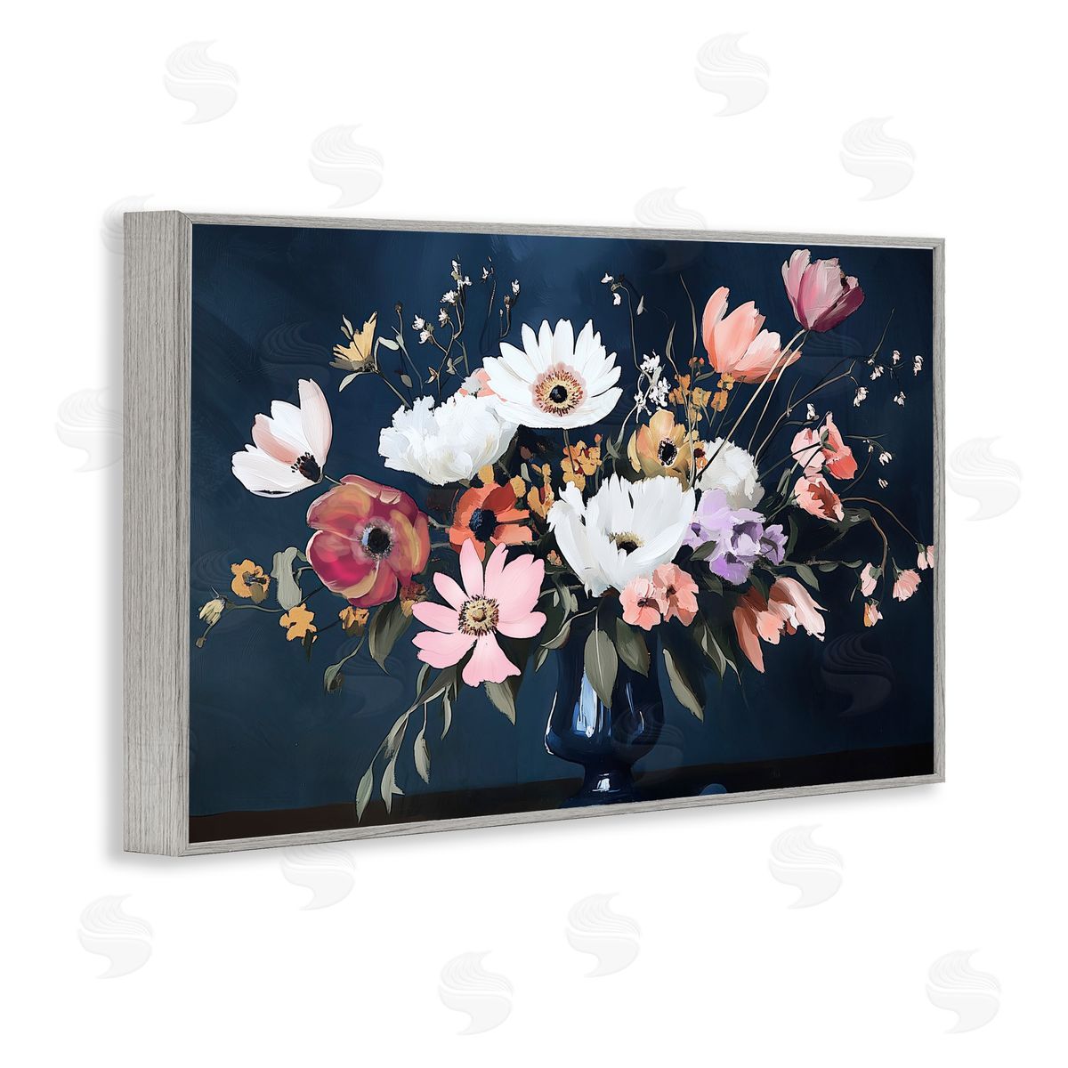 Annabelle Hall Disorderly Conduct Bouquet Gray Framed Giclee Art Print