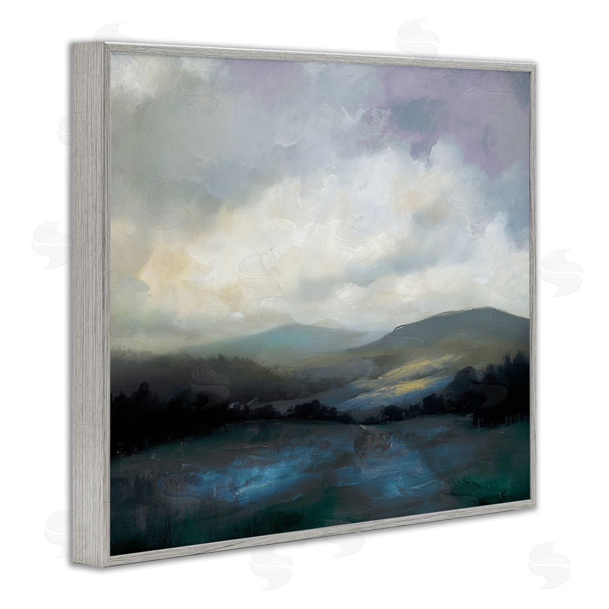Annabelle Hall Refreshed Quiet Mountainscape Gray Framed Giclee Art Print