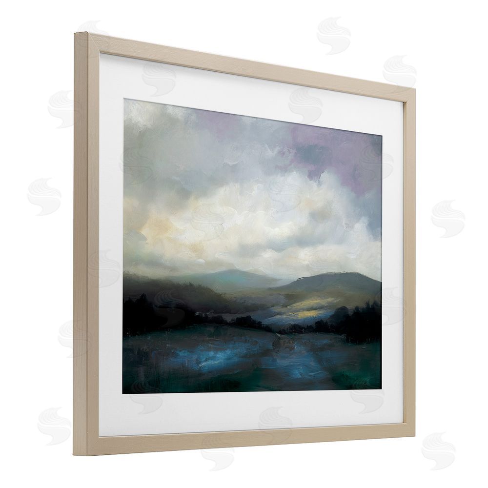 Annabelle Hall Refreshed Quiet Mountainscape Birch Framed Print Under Glass Art