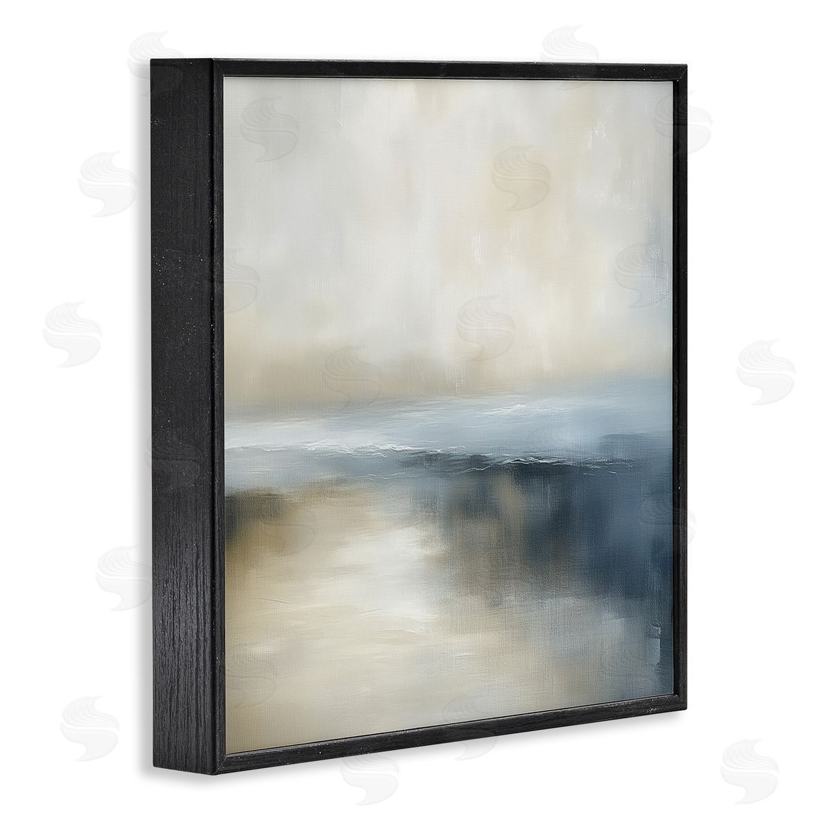 Annabelle Hall Two Times Blue Horizon Black Framed Giclee Art Print