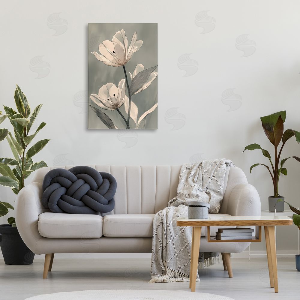 Annabelle Hall Times Three Budding Flowers Printed Wall Art in Room