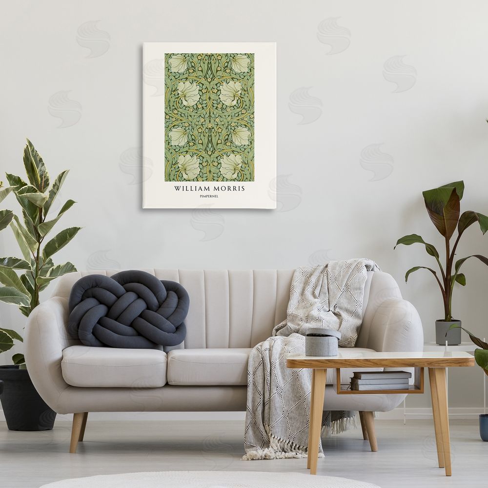 Vintage Hustle William Morris Symmetrical Pimpernel Printed Wall Art in Room