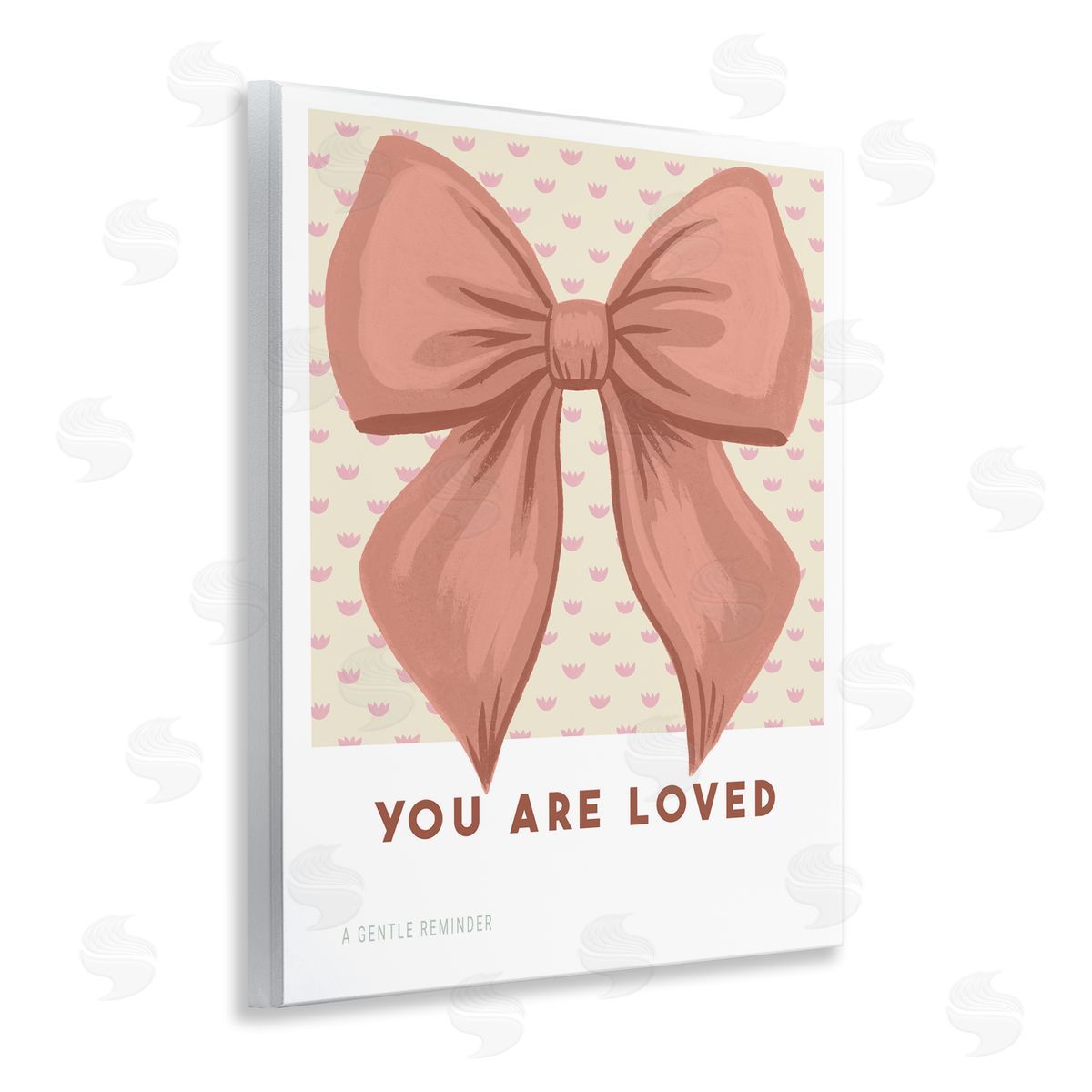 Courtney Haley Coral Bow You Are Loved Wall Plaque Art Print