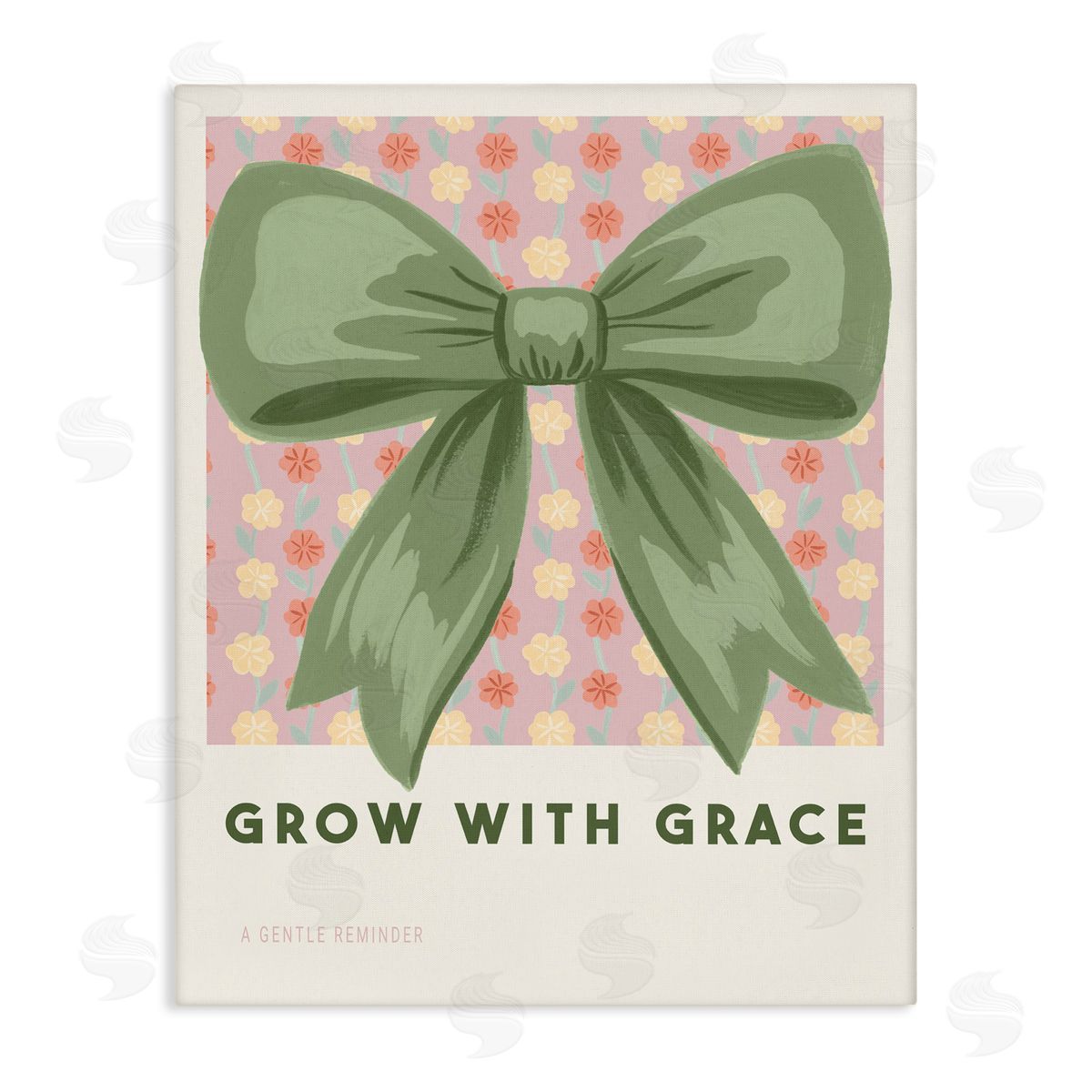 Courtney Haley Grow With Grace Ribbon Canvas Wall Art Print