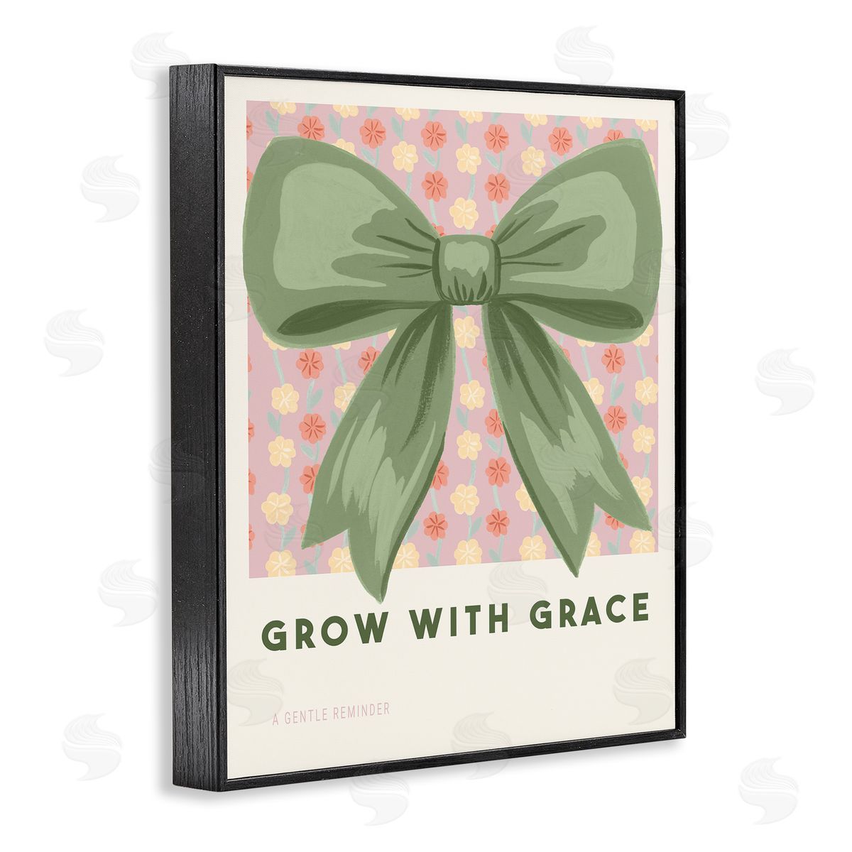 Courtney Haley Grow With Grace Ribbon Black Framed Giclee Art Print