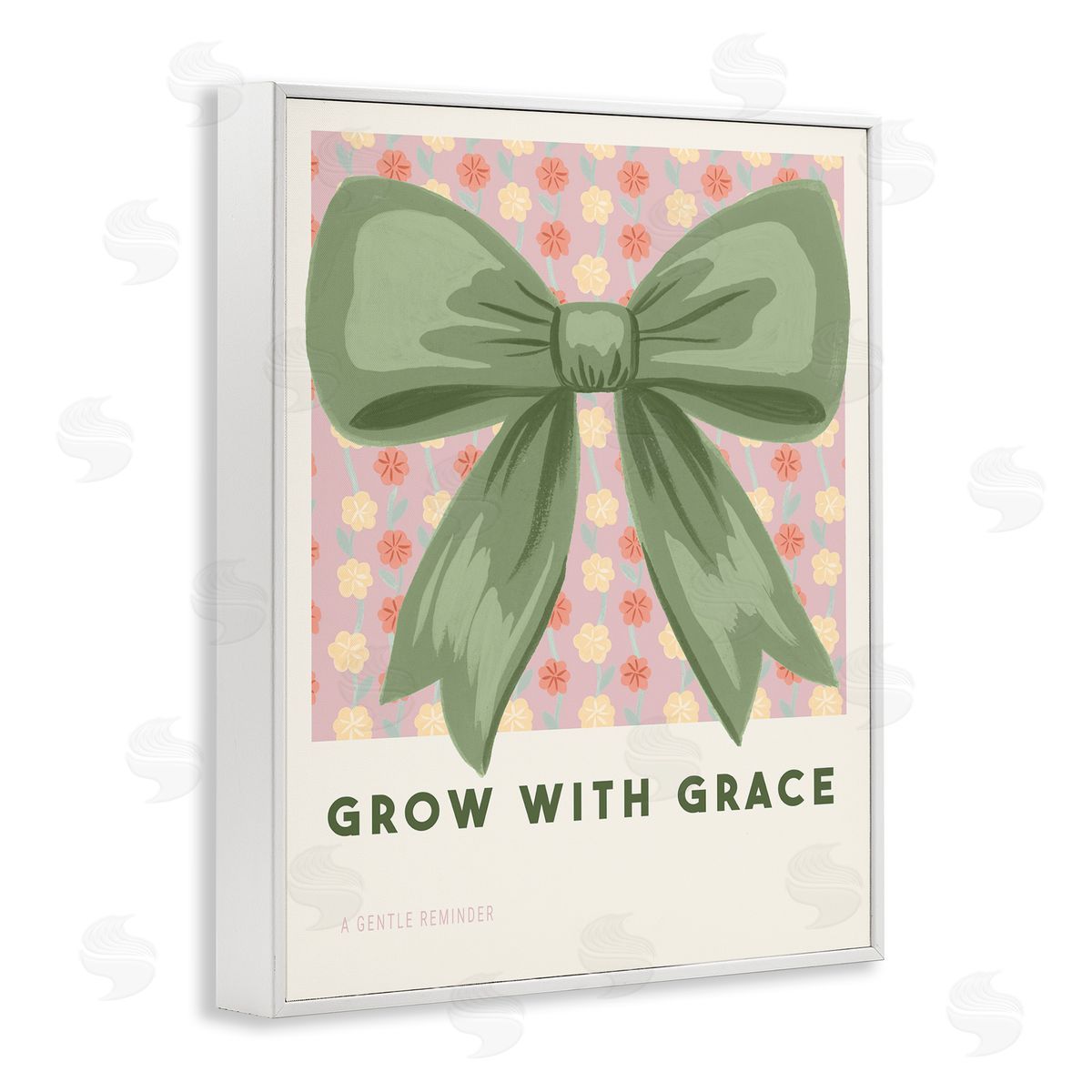 Courtney Haley Grow With Grace Ribbon White Frame Giclee Art Print