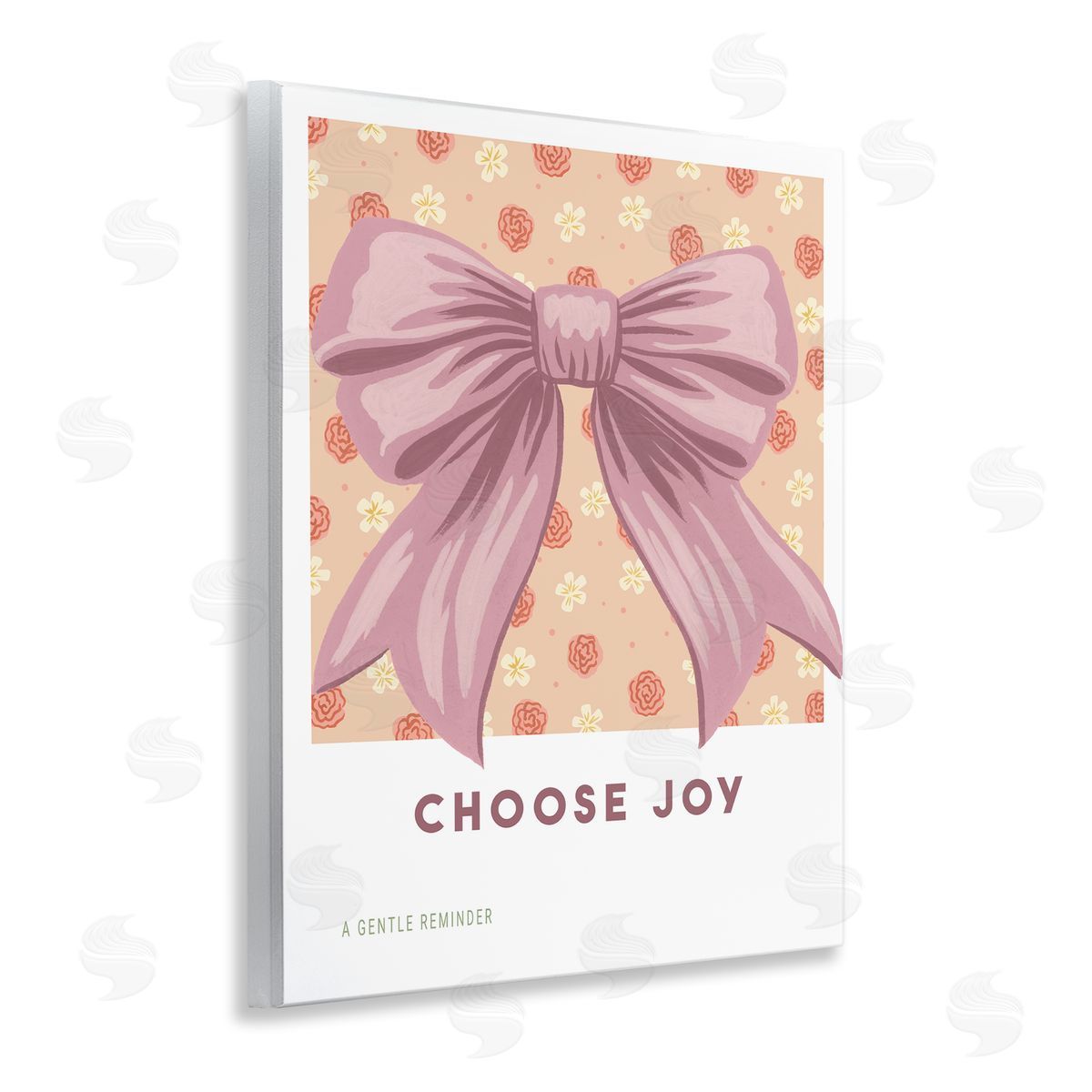 Courtney Haley Choose Joy Bow with Florals Wall Plaque Art Print