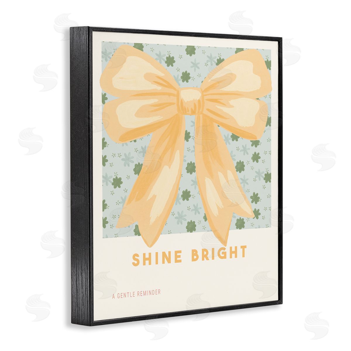 Courtney Haley Shine Bright Yellow Bow Black Framed Giclee Art Print