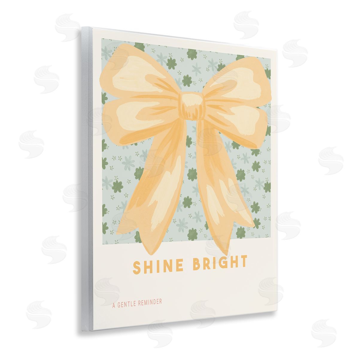 Courtney Haley Shine Bright Yellow Bow Wall Plaque Art Print