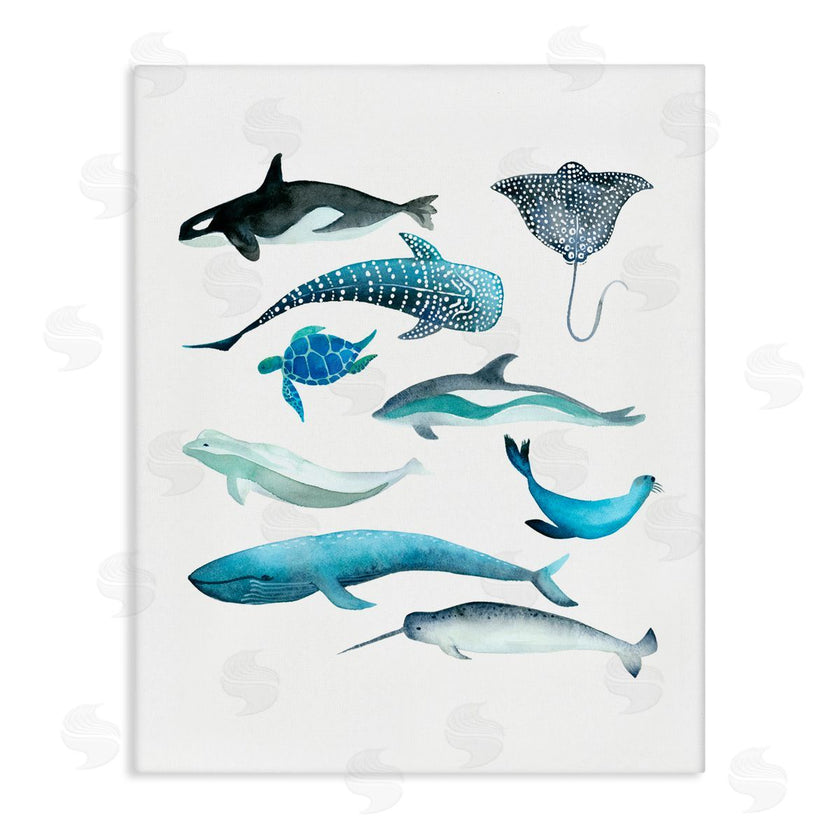 Evelyn Coleman | Underwater Creatures in Blues