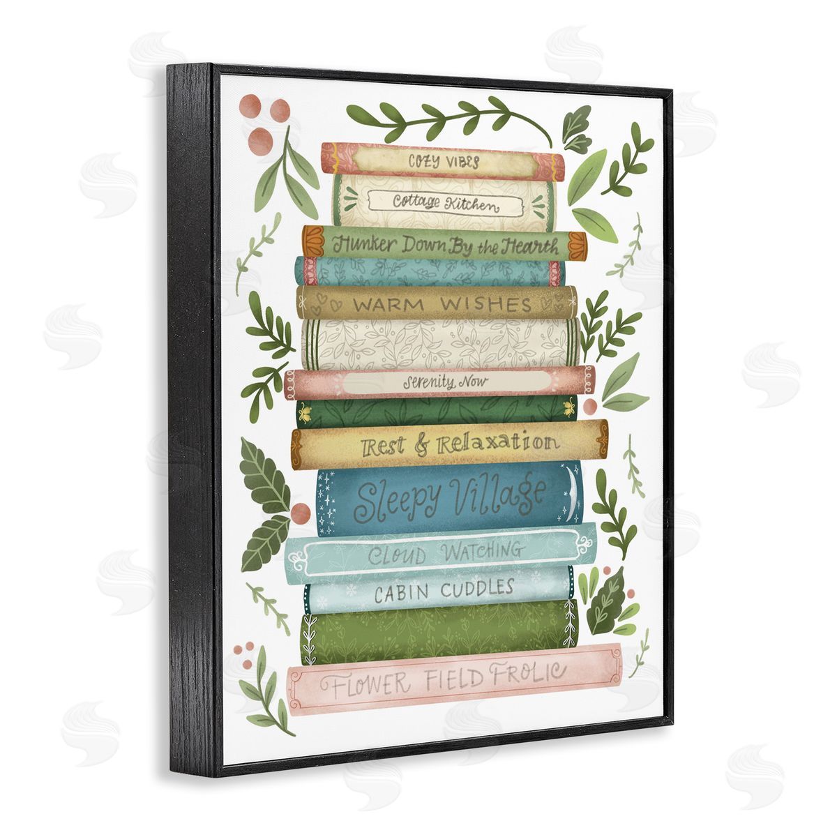 Giao Williams Cozy Books At The Cottage Black Framed Giclee Art Print