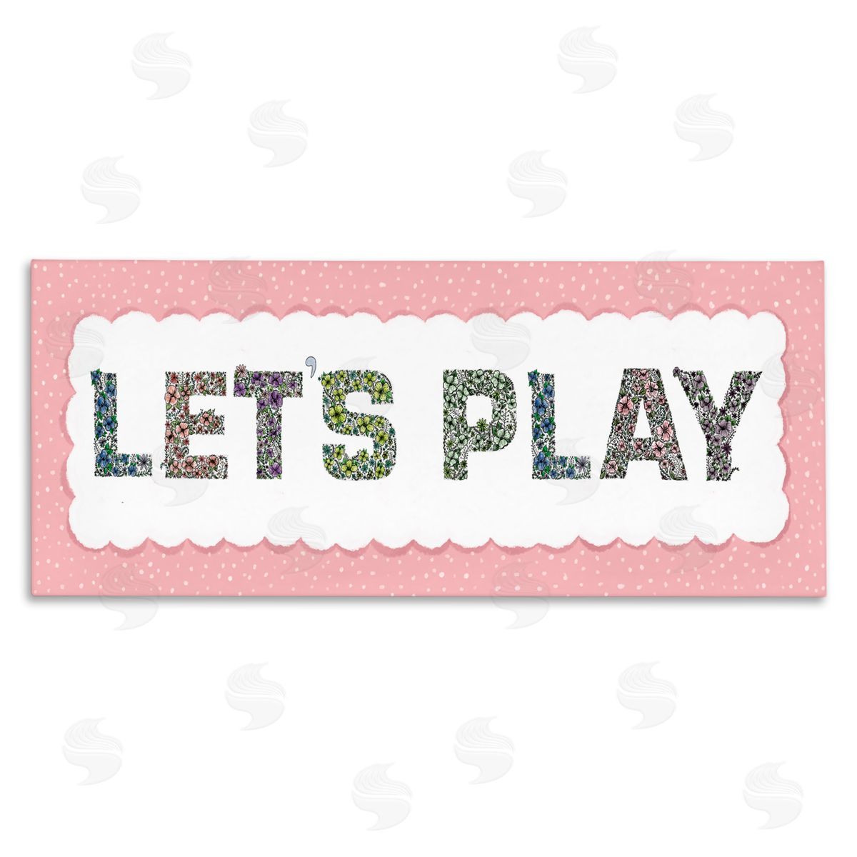Jennifer Stith Let's Play Floral Pattern Canvas Wall Art Print