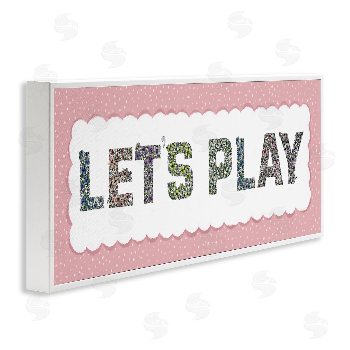Jennifer Stith Let's Play Floral Pattern White Frame Giclee Art Print