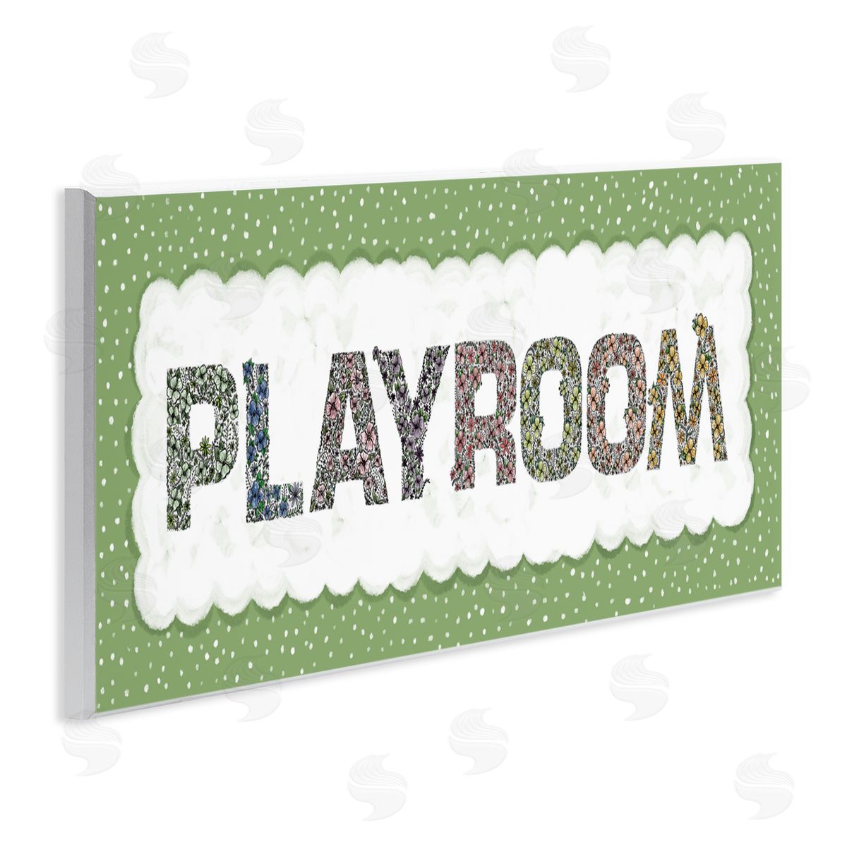 Jennifer Stith Playroom with Green Border Wall Plaque Art Print