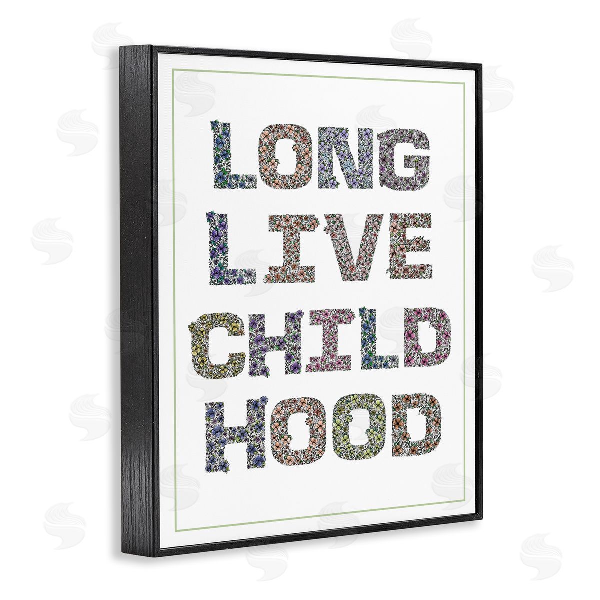 Jennifer Stith Long Live Childhood Florals Black Framed Giclee Art Print