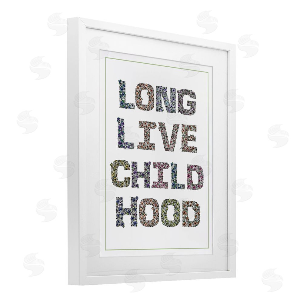 Jennifer Stith Long Live Childhood Florals White Framed Print Under Glass Art