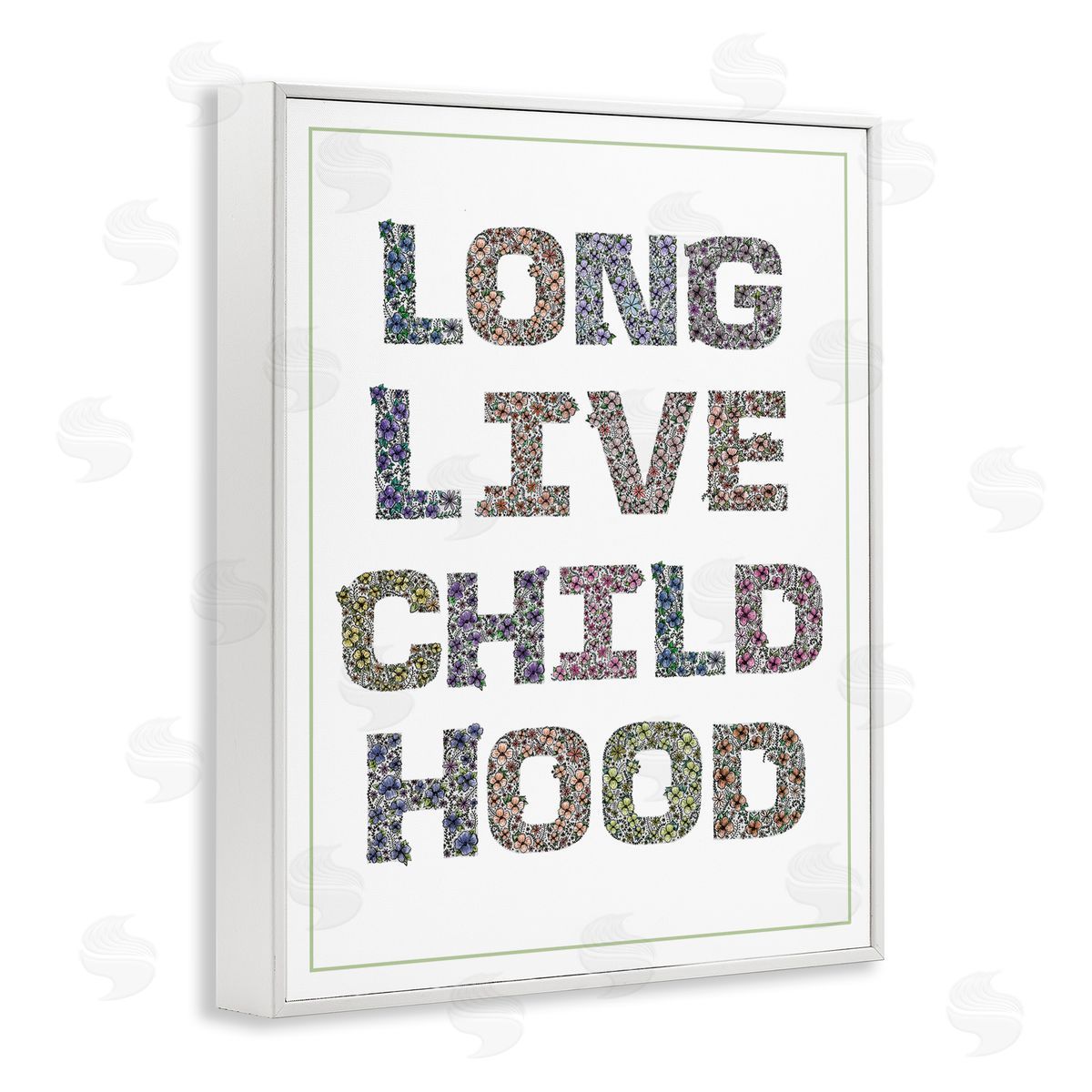 Jennifer Stith Long Live Childhood Florals White Frame Giclee Art Print
