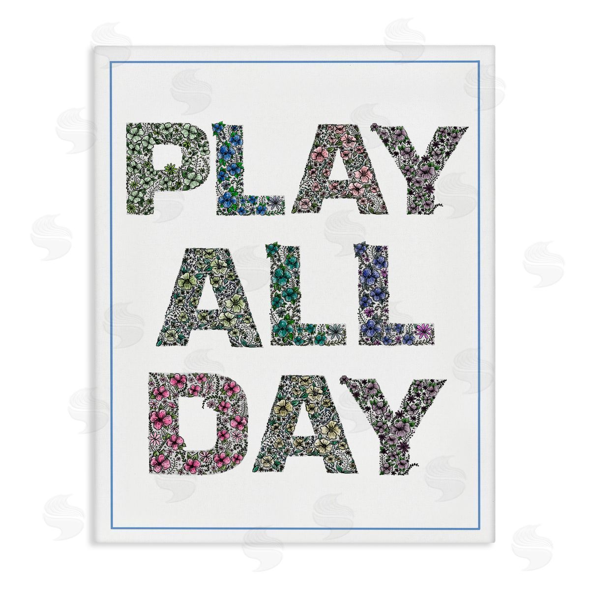 Jennifer Stith Play All Day in Florals Canvas Wall Art Print