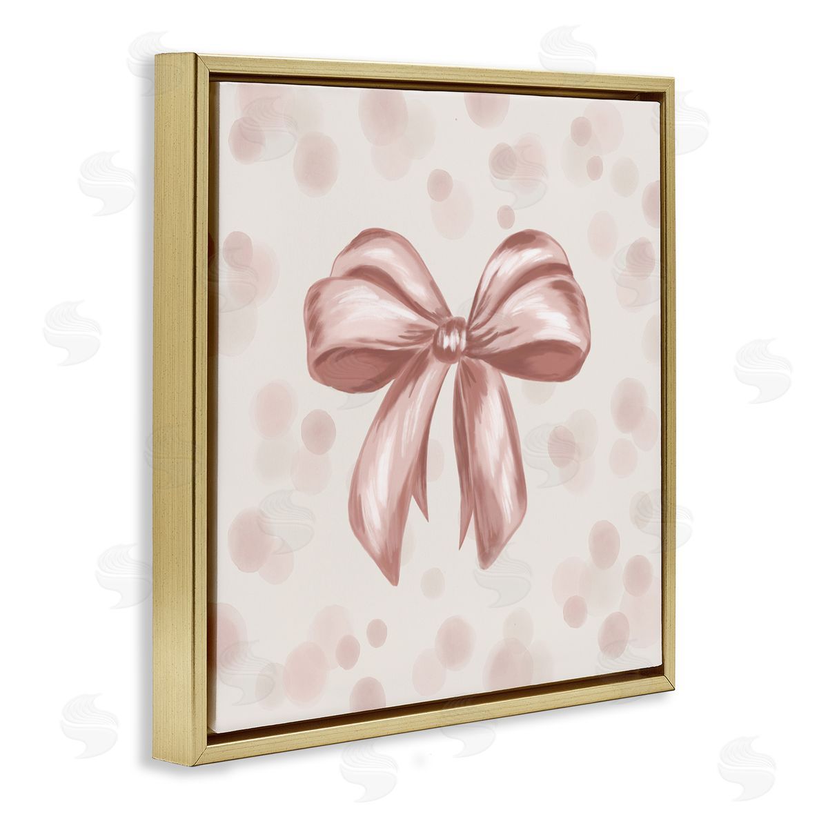 Kristen Dalpiaz Subtle Sweetest Bow Gold Floating Frame Canvas Art Print