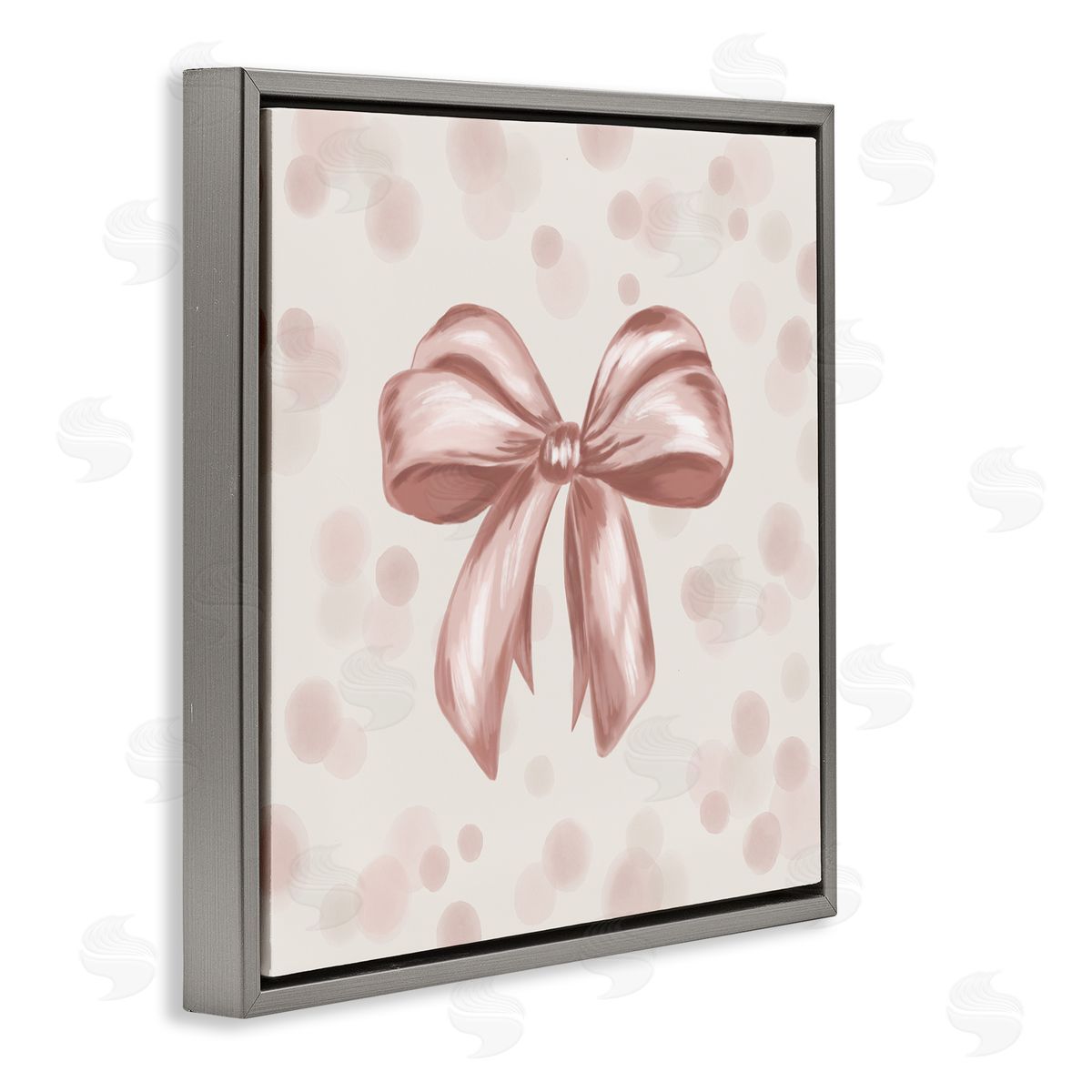 Kristen Dalpiaz Subtle Sweetest Bow Gray Floating Frame Canvas Art Print