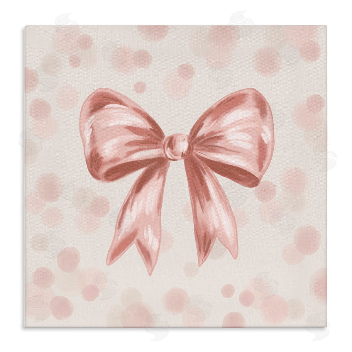 Kristen Dalpiaz Sweetest Bow on Dots Canvas Wall Art Print