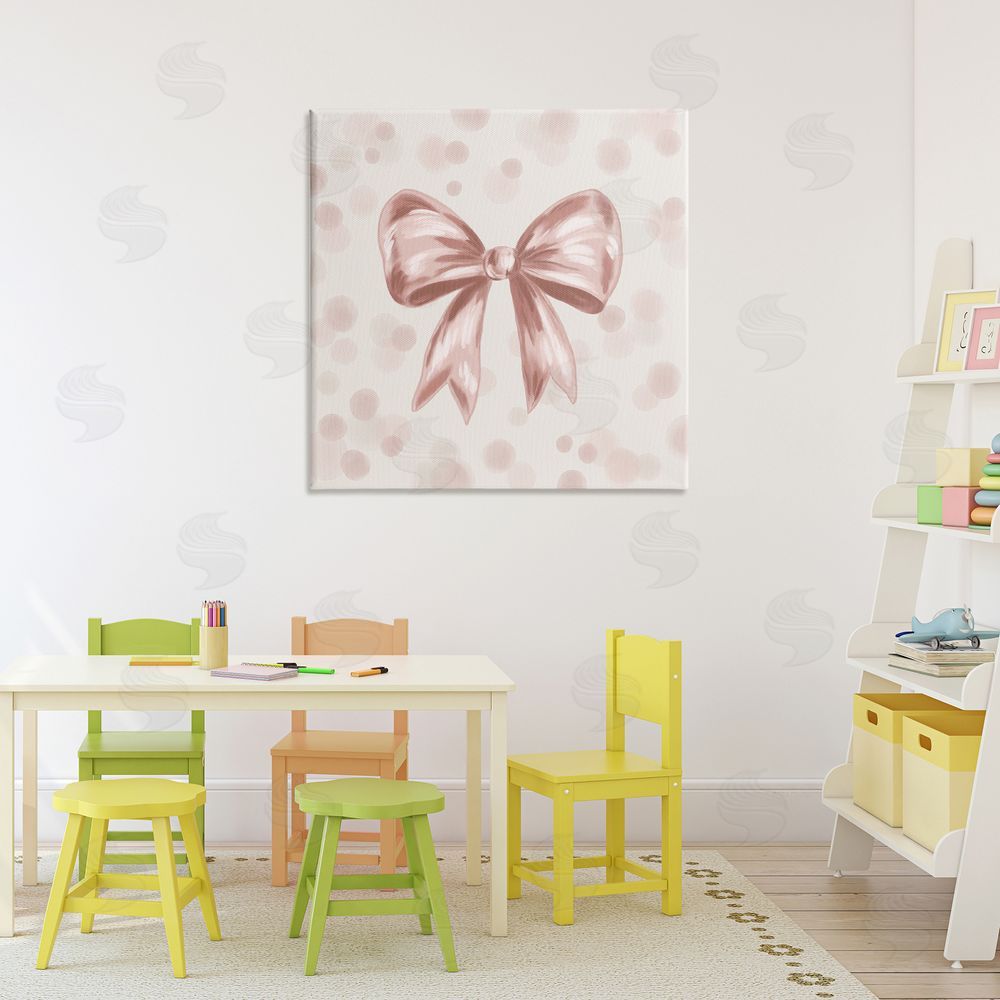 Kristen Dalpiaz Sweetest Bow on Dots Printed Wall Art in Room