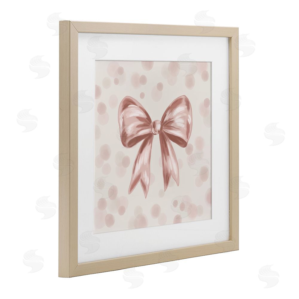 Kristen Dalpiaz Sweetest Bow on Dots Birch Framed Print Under Glass Art