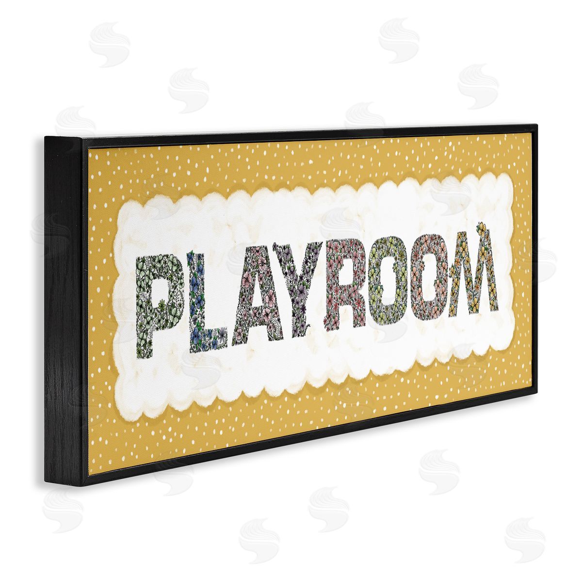 Jennifer Stith Play Room with Yellow Border Black Framed Giclee Art Print