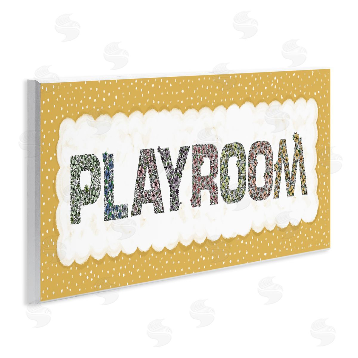 Jennifer Stith Play Room with Yellow Border Wall Plaque Art Print