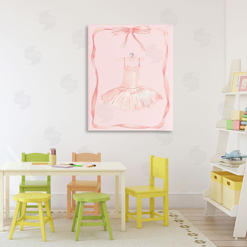 Nina Jacobs Ballet Dress on Hanger Printed Wall Art in Room