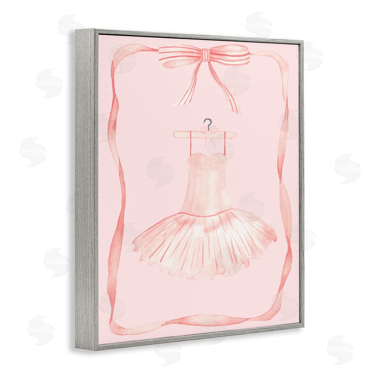 Nina Jacobs Ballet Dress on Hanger Gray Framed Giclee Art Print
