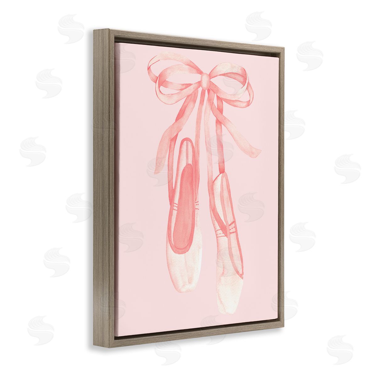 Nina Jacobs Graceful Ballet Slippers Brown Floating Frame Canvas Art Print
