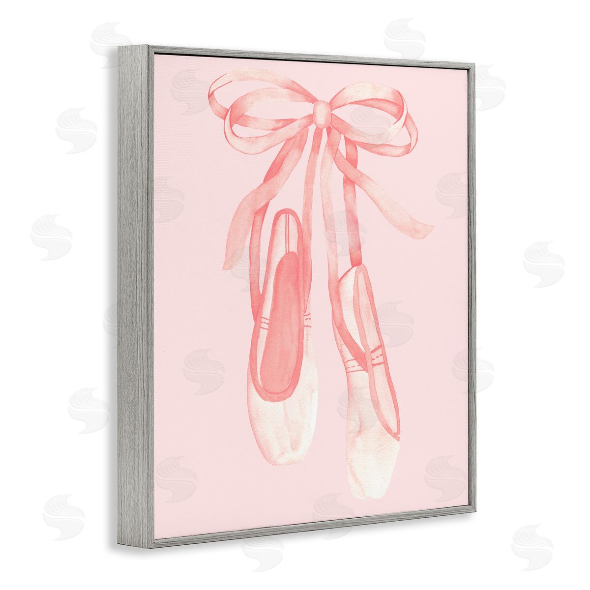 Nina Jacobs Graceful Ballet Slippers Gray Framed Giclee Art Print