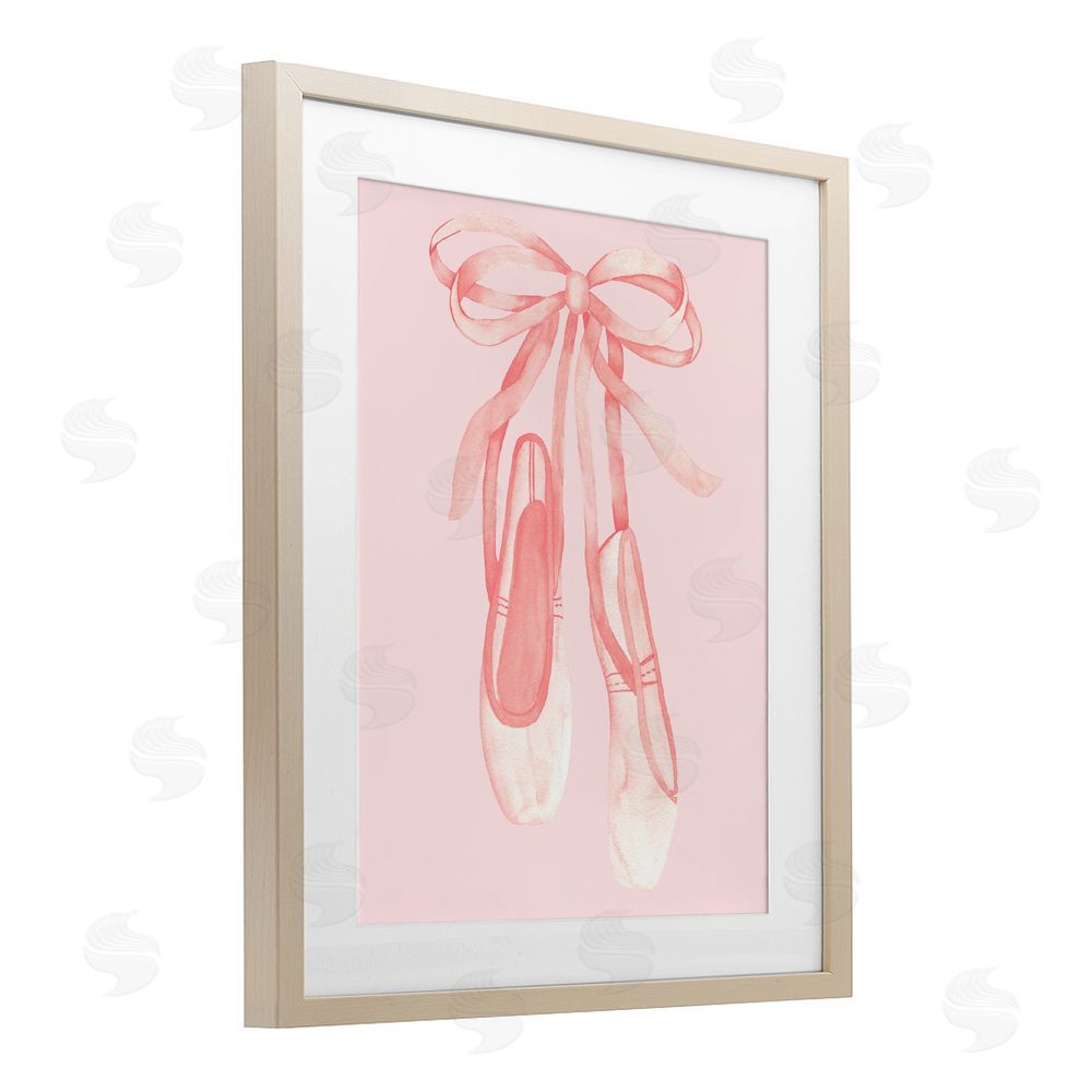 Nina Jacobs Graceful Ballet Slippers Birch Framed Print Under Glass Art