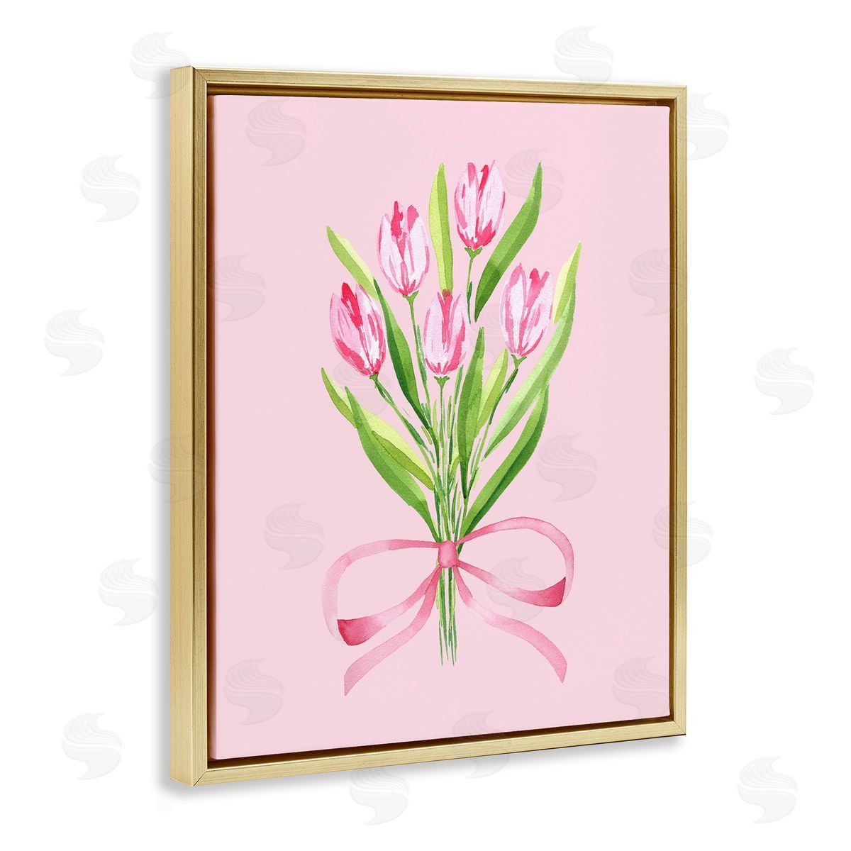 Nina Jacobs Pretty And Sweet Tulips Gold Floating Frame Canvas Art Print