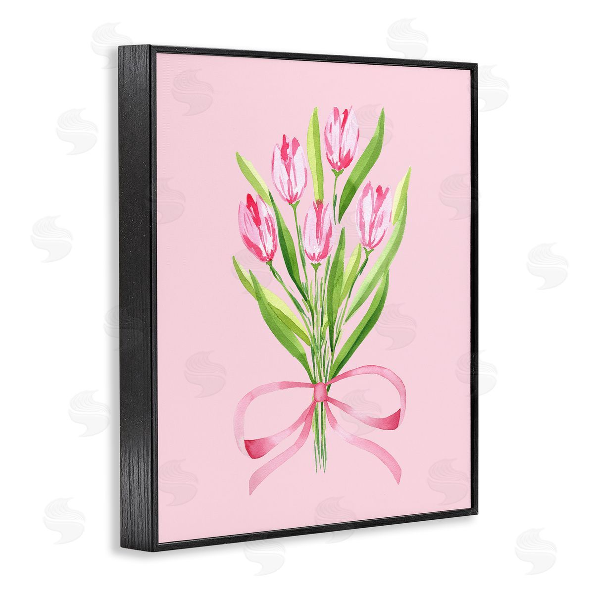 Nina Jacobs Pretty And Sweet Tulips Black Framed Giclee Art Print