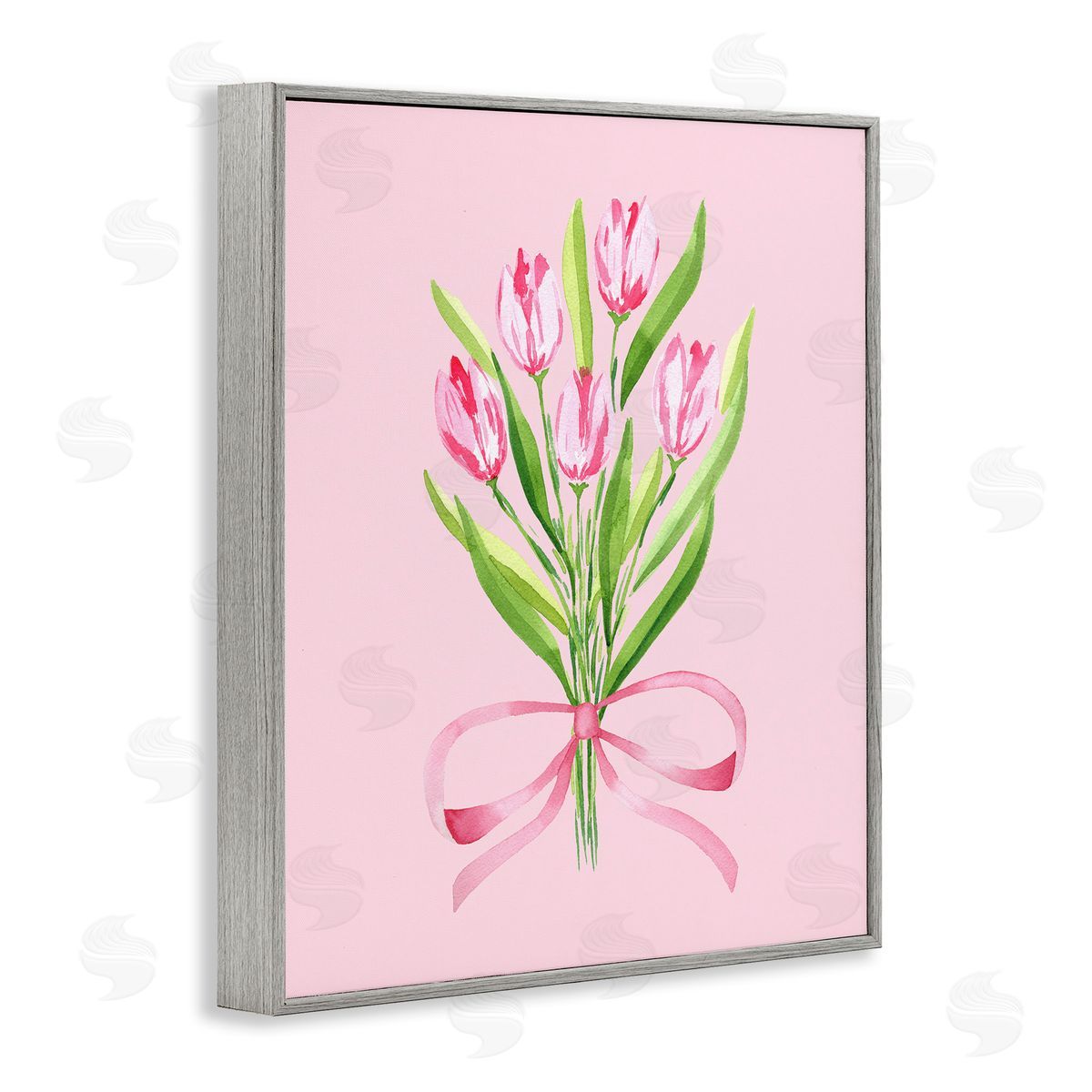 Nina Jacobs Pretty And Sweet Tulips Gray Framed Giclee Art Print