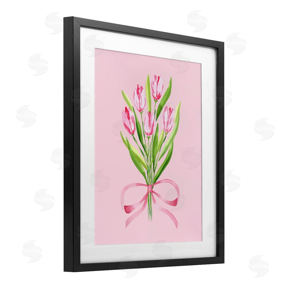 Nina Jacobs Pretty And Sweet Tulips Black Framed Print Under Glass Art