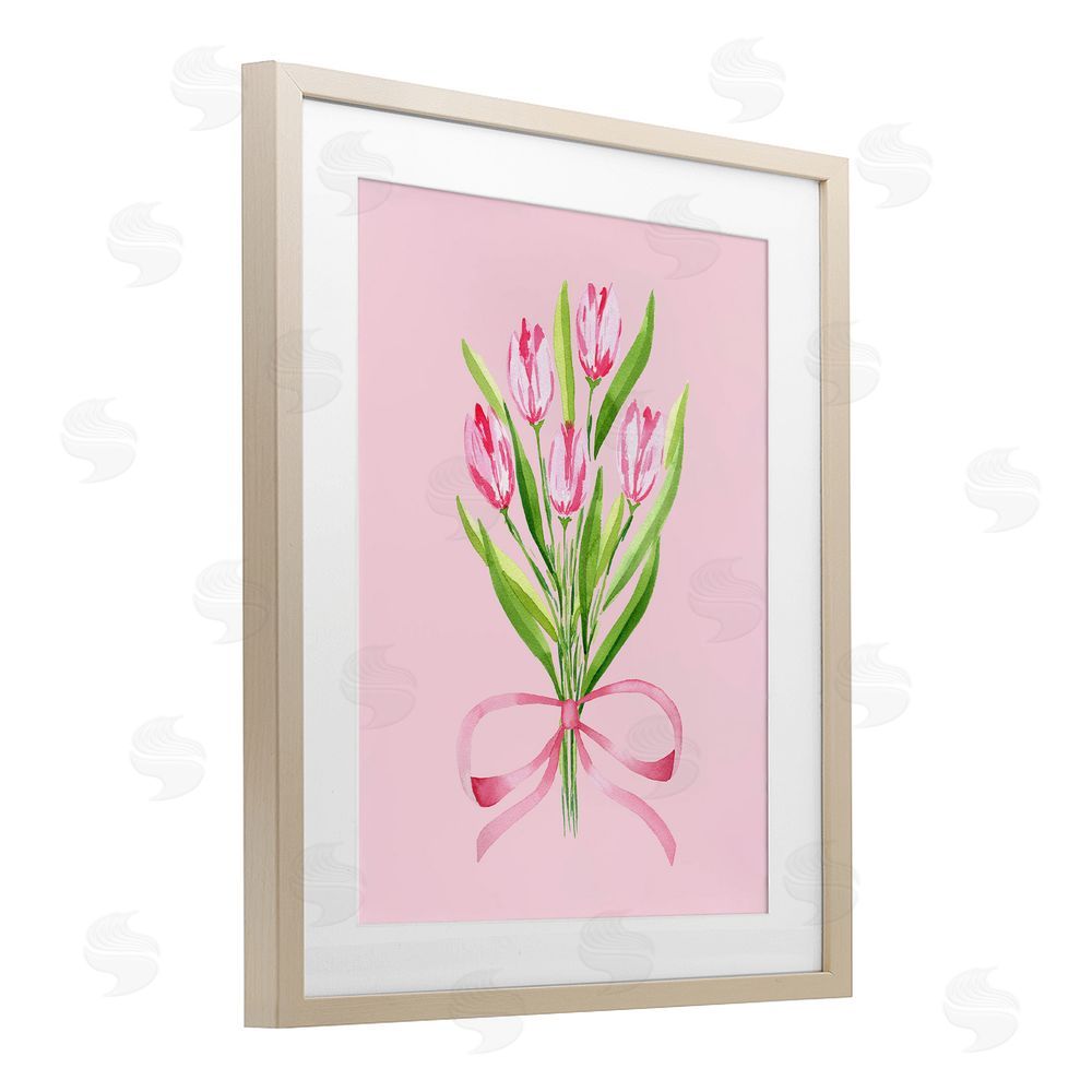 Nina Jacobs Pretty And Sweet Tulips Birch Framed Print Under Glass Art