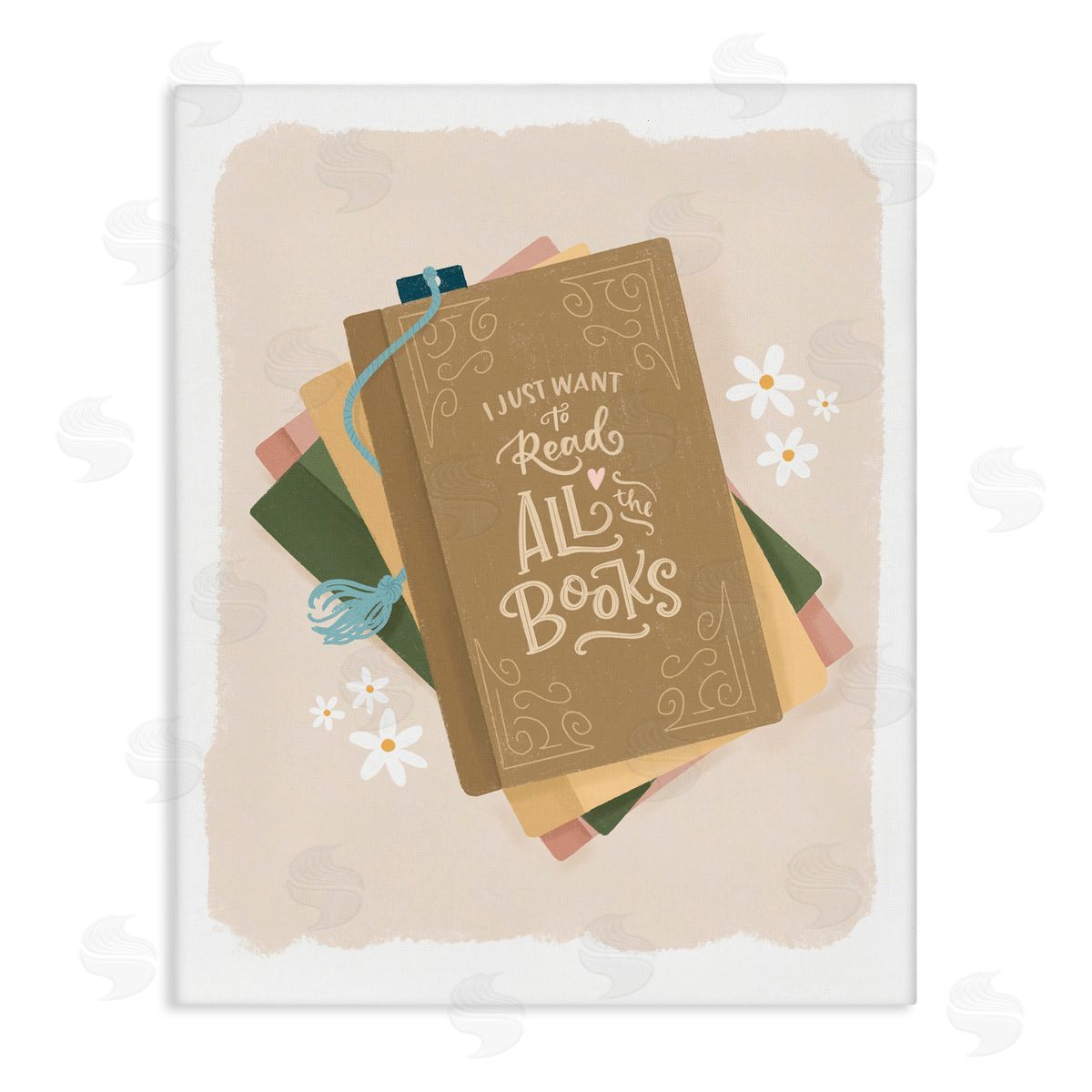 Sandra Picco Want To Read All The Books Canvas Wall Art Print