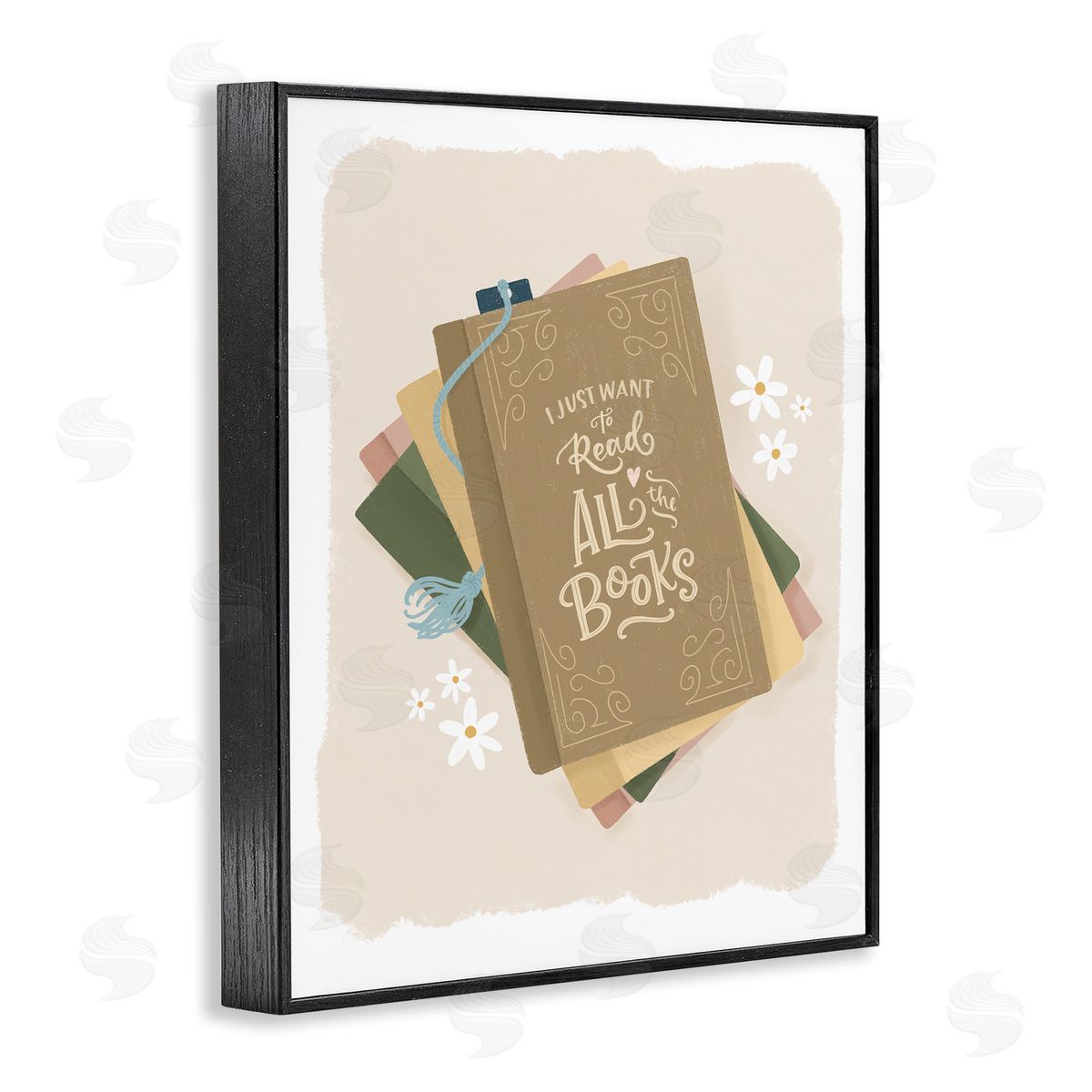 Sandra Picco Want To Read All The Books Black Framed Giclee Art Print