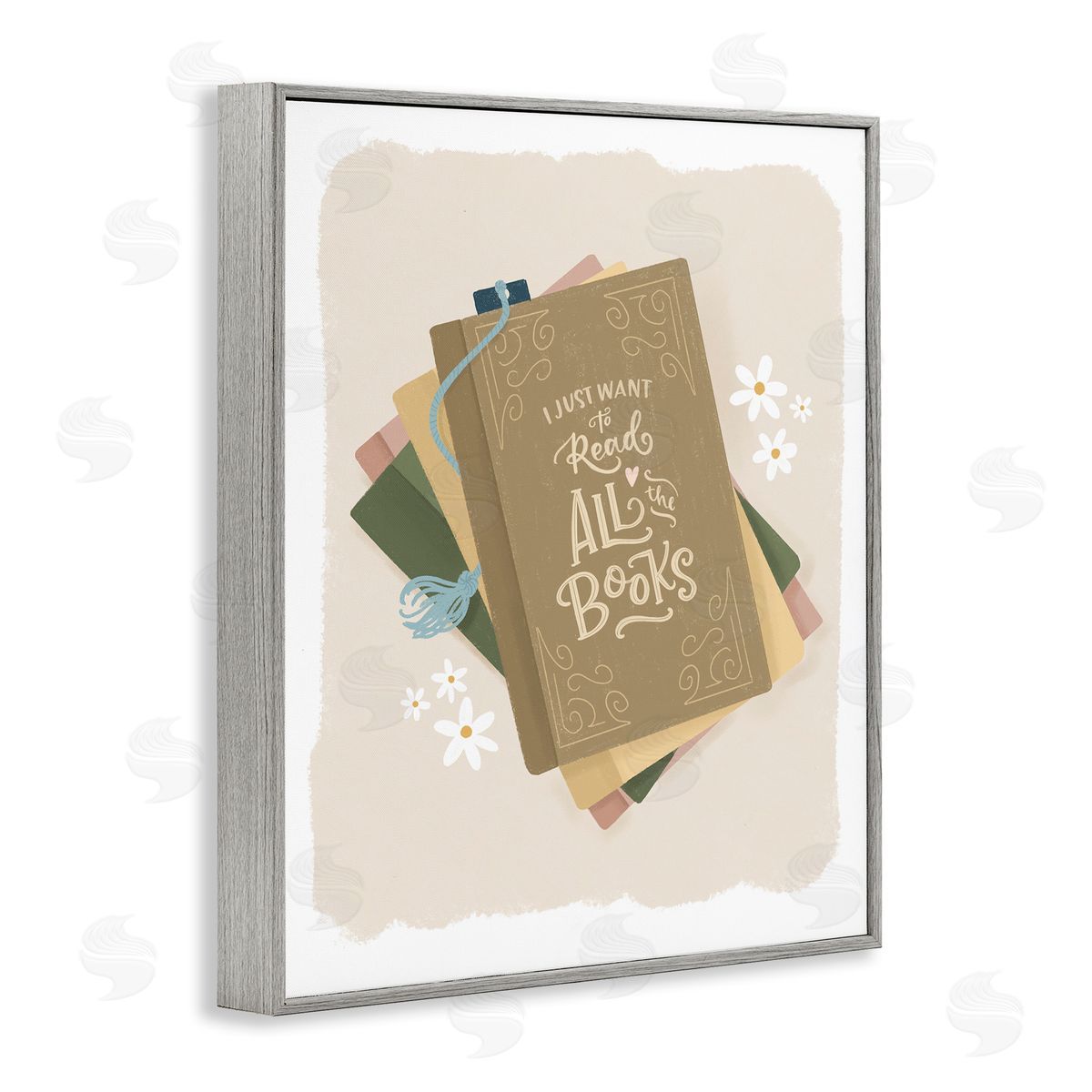 Sandra Picco Want To Read All The Books Gray Framed Giclee Art Print