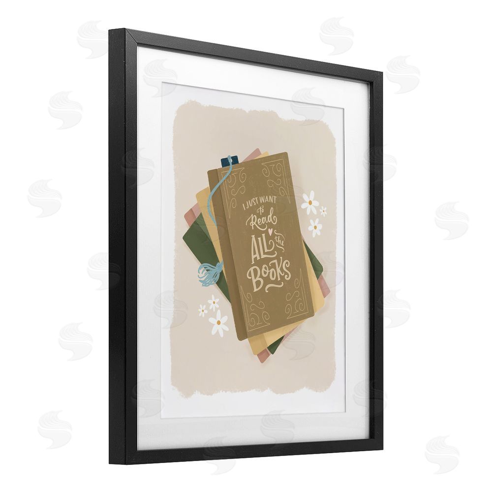Sandra Picco Want To Read All The Books Black Framed Print Under Glass Art